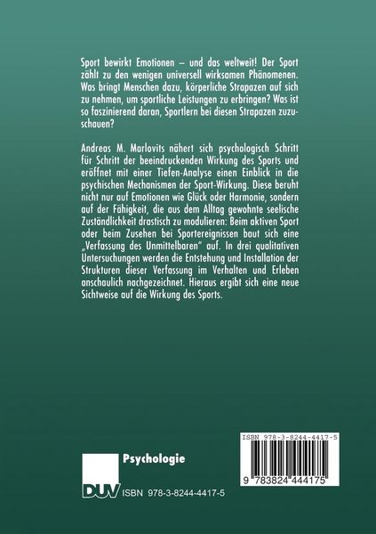 Produktbild: Das Unmittelbare im Sport