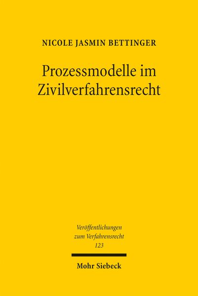 Produktbild: Prozessmodelle im Zivilverfahrensrecht