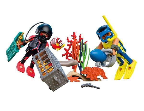 Produktbild: PLAYMOBIL 72078 Polizeitaucher mit Schatz