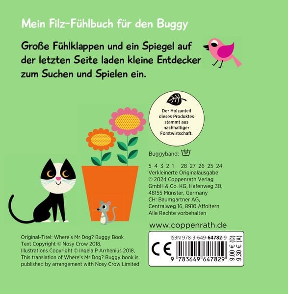 Produktbild: Mein Filz-F&uuml;hlbuch f.d.Buggy: Kuckuck, kl. Hund! (F&uuml;hl.&be.)
