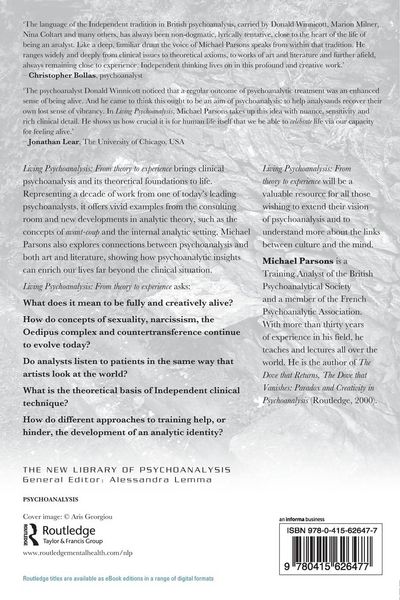 Produktbild: Living Psychoanalysis