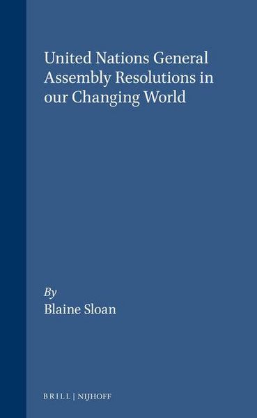 Produktbild: United Nations General Assembly Resolutions in Our Changing World
