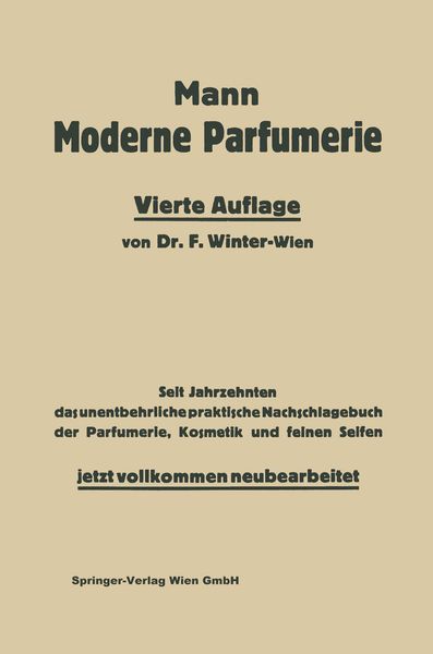 Die moderne Parfumerie, Taschenbuch von Theodor Hofmann, Springer Berlin, 9783662360514