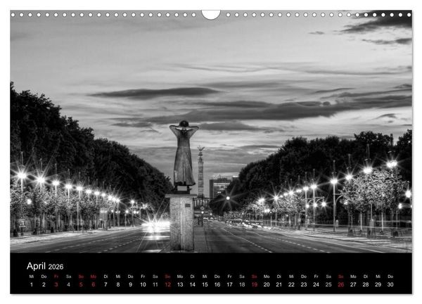 Produktbild: Berlin Monochrome (Wandkalender 2026 DIN A3 quer), CALVENDO Monatskalender