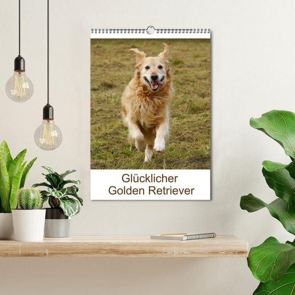 Produktbild: Gl&uuml;cklicher Golden Retriever (Wandkalender 2026 DIN A3 hoch), CALVENDO Monatskalender