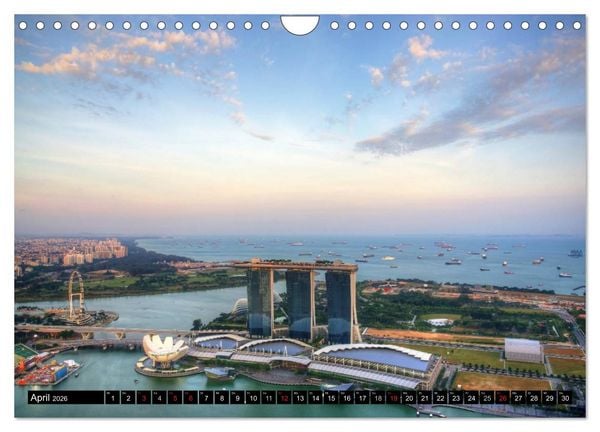 Produktbild: Singapur - Einzigartige Skylines (Wandkalender 2026 DIN A4 quer), CALVENDO Monatskalender