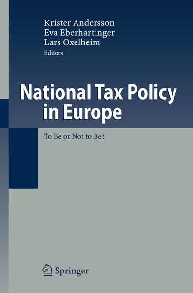 Produktbild: National Tax Policy in Europe