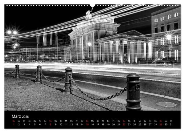 Produktbild: Berlin Monochrome (hochwertiger Premium Wandkalender 2026 DIN A2 quer), Kunstdruck in Hochglanz