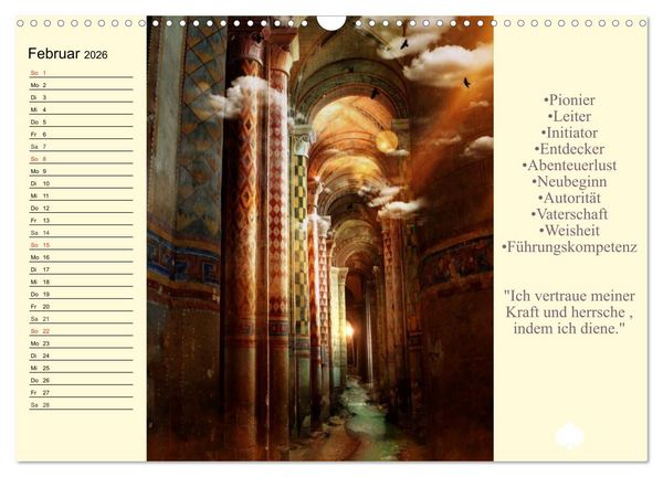 Produktbild: Tarot. Spirituell durch das Jahr (Wandkalender 2026 DIN A3 quer), CALVENDO Monatskalender