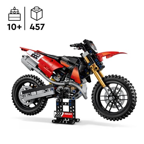 Produktbild: LEGO Technic Ducati Desmo450 MX Factory Motorrad Spielzeug 42238