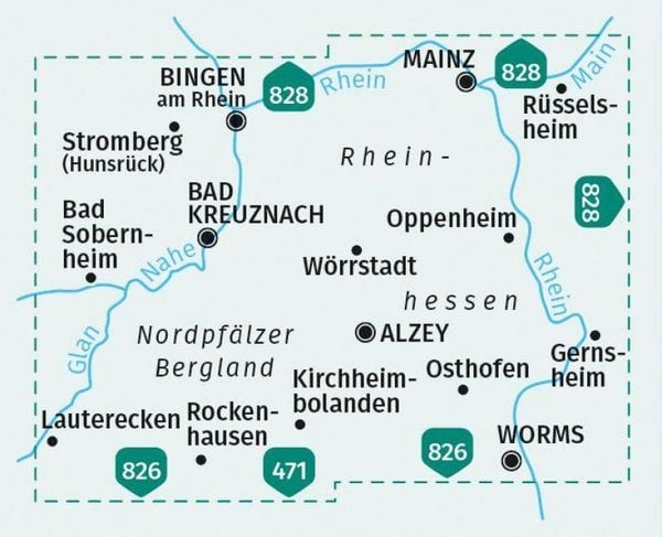 Produktbild: KOMPASS Wanderkarte 831 Rheinhessen, Nahe, Nordpf&auml;lzer Bergland 1:50.000