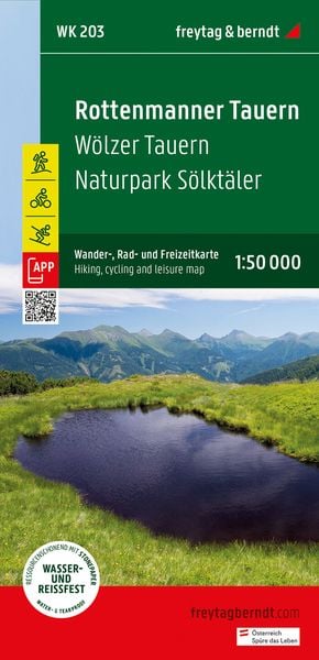 Produktbild: Rottenmanner Tauern, Wander-, Rad- und Freizeitkarte 1:50.000, freytag & berndt, WK 203