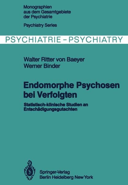 Produktbild: Endomorphe Psychosen bei Verfolgten
