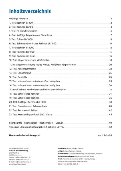 Produktbild: &Uuml;bungsheft mit Tests in Mathe 3. Klasse