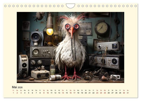 Produktbild: Verr&uuml;ckte H&uuml;hner (Wandkalender 2026 DIN A4 quer), CALVENDO Monatskalender