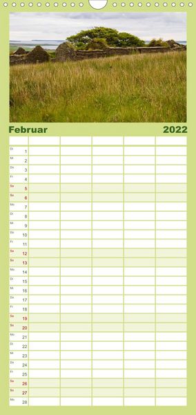 Produktbild: Familienplaner Die Orkneys - Schottlands n&ouml;rdliche Inseln (Wandkalender 2022 , 21 cm x 45 cm, hoch)