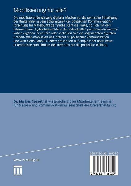 Produktbild: Mobilisierung f&uuml;r alle?