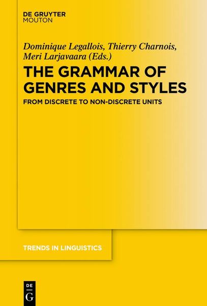 Produktbild: The Grammar of Genres and Styles