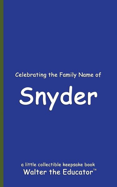 Produktbild: Celebrating the Family Name of Snyder