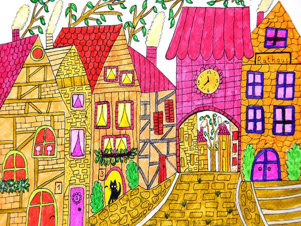Produktbild: CALVENDO Puzzle Bunte Altstadt 1000 Teile Lege-Gr&ouml;&szlig;e 640 x 480 cm Foto-Puzzle Bild von None Sarnade