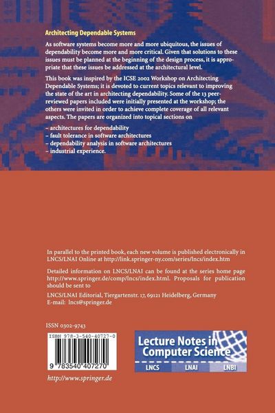 Produktbild: Architecting Dependable Systems