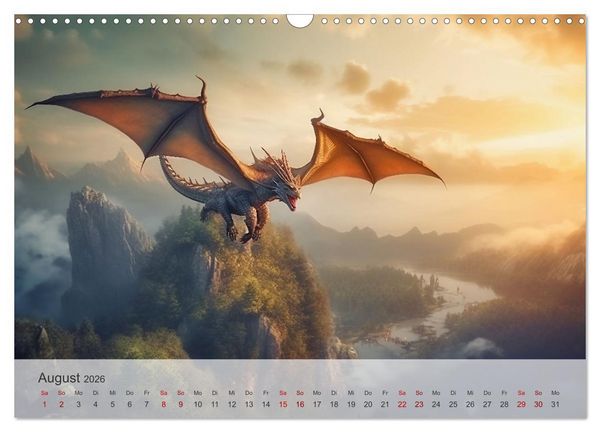 Produktbild: Im Land der sch&ouml;nen Drachen (Wandkalender 2026 DIN A3 quer), CALVENDO Monatskalender