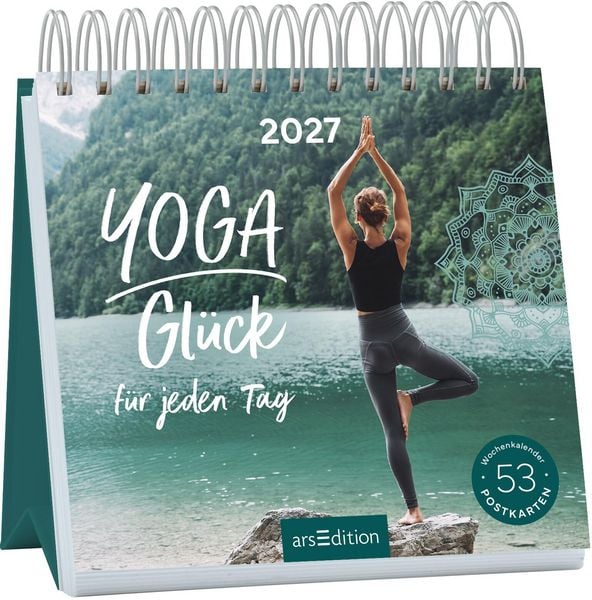 Produktbild: Postkartenkalender Yogagl&uuml;ck f&uuml;r jeden Tag 2027