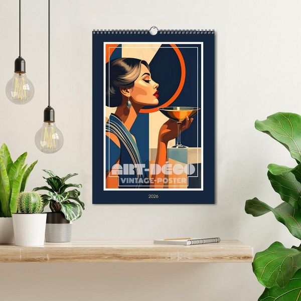 Produktbild: Art-D&eacute;co Vintage-Poster (Wandkalender 2026 DIN A3 hoch), CALVENDO Monatskalender