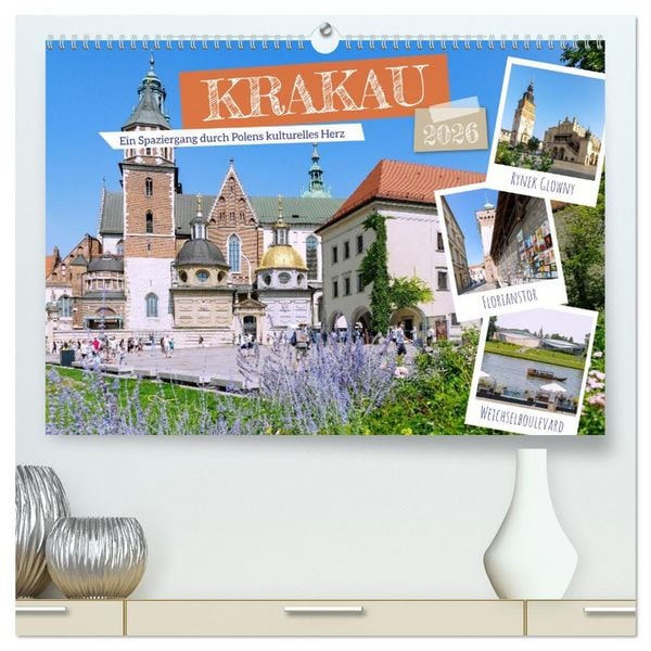 Produktbild: Krakau. Ein Spaziergang durch Polens kulturelles Herz (hochwertiger Premium Wandkalender 2026 DIN A2 quer), Kunstdruck in Hochglanz