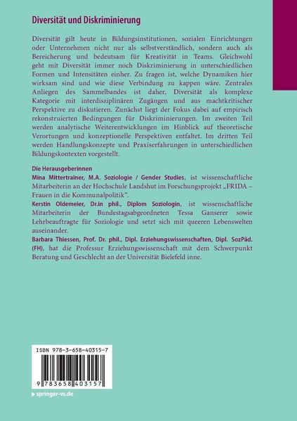 Produktbild: Diversit&auml;t und Diskriminierung