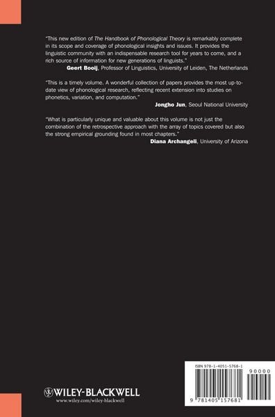 Produktbild: Handbook of Phonological Theor