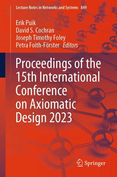 Produktbild: Proceedings of the 15th International Conference on Axiomatic Design 2023