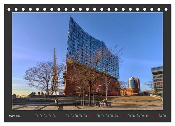 Produktbild: Wahrzeichen Elbphilharmonie (Tischkalender 2026 DIN A5 quer), CALVENDO Monatskalender