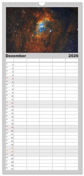 Produktbild: Familienplaner 2026 - Beeindruckendes Universum mit 5 Spalten (Wandkalender, 21 x 45 cm) CALVENDO