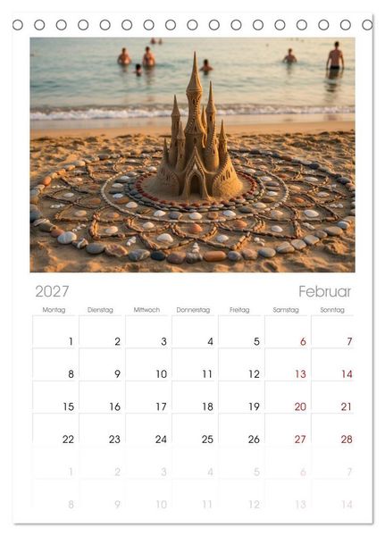 Produktbild: Tischplaner 2027 - Ideen in den Sand gesetzt (A5 Tischkalender zum Aufstellen) CALVENDO