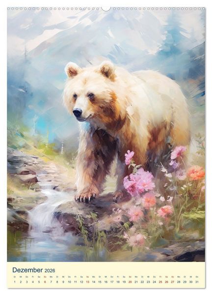 Produktbild: B&auml;ren. Duftige Aquarelle von Meister Petz (Wandkalender 2026 DIN A2 hoch), CALVENDO Monatskalender