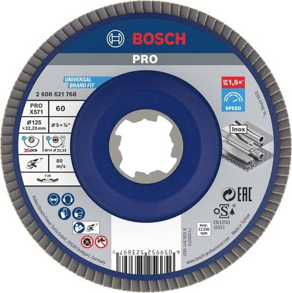 Produktbild: Bosch Accessories 2608621768 X-LOCK F&auml;cherschleifscheibe Durchmesser 125 mm 1 St.