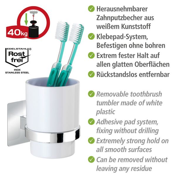 Produktbild: Turbo-Loc&reg; Zahnputzbecher Quadro, Befestigen ohne bohren