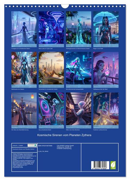 Produktbild: Kosmische Sirenen vom Planeten Zythera (Wandkalender 2026 DIN A3 hoch), CALVENDO Monatskalender