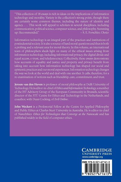 Produktbild: Information Technology and Moral Philosophy