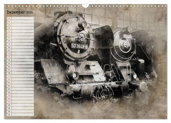 Produktbild: Dampflok Impressionen (Wandkalender 2026 DIN A3 quer), CALVENDO Monatskalender