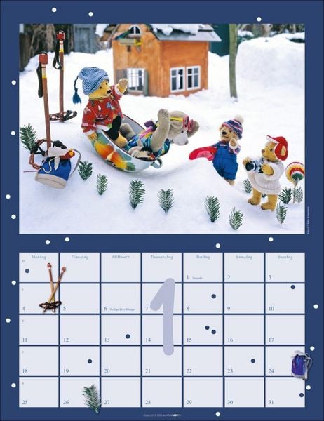 Produktbild: Teddyb&auml;ren Kalender 2027