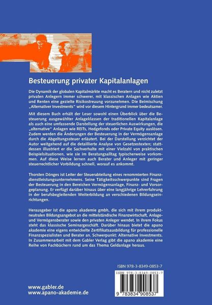 Produktbild: Besteuerung privater Kapitalanlagen