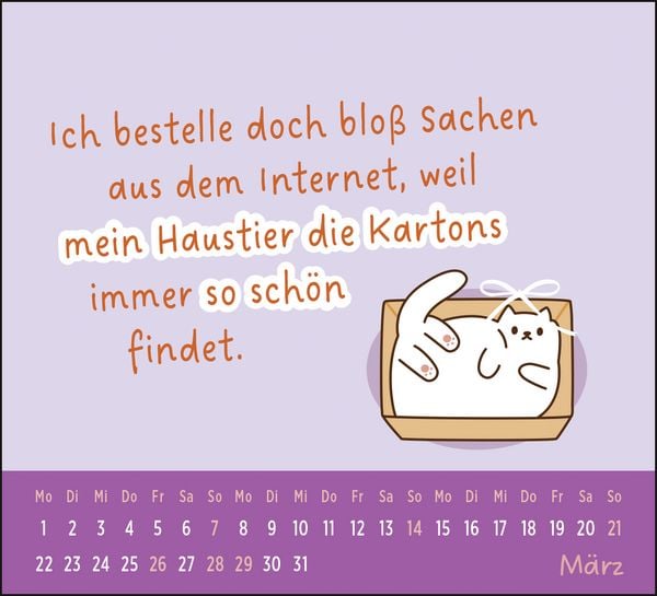 Produktbild: Mini-Kalender 2027: Der kleine Katzenliebe Kalender