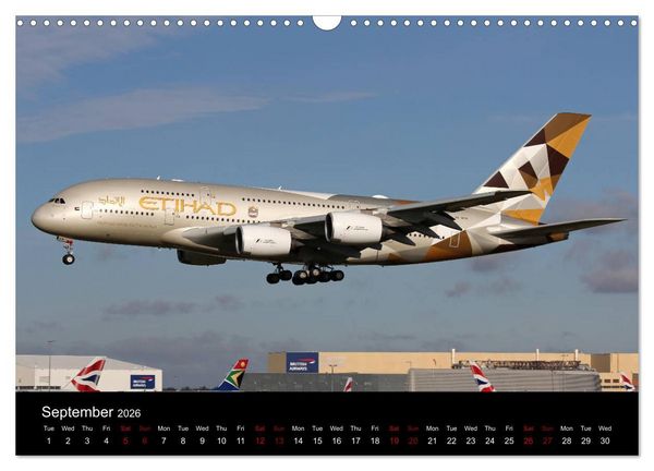 Produktbild: A380 SuperJumbo (Wall Calendar 2026 DIN A3 landscape), CALVENDO 12 Month Wall Calendar