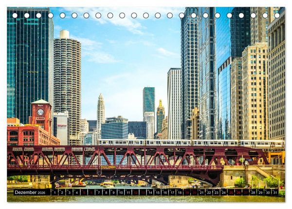 Produktbild: Chicago Impressionen (Tischkalender 2026 DIN A5 quer), CALVENDO Monatskalender