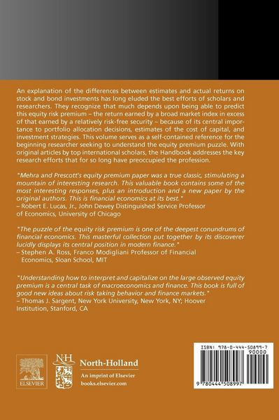 Produktbild: Handbook of the Equity Risk Premium