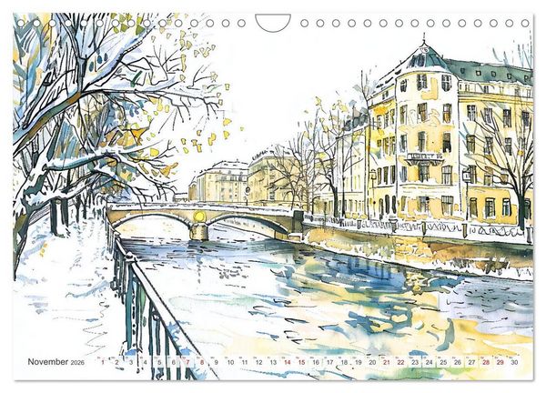 Produktbild: Berlin Impressionen - Kunstvolle Stadtansichten der Seele Berlins (Wandkalender 2026 DIN A4 quer), CALVENDO Monatskalender