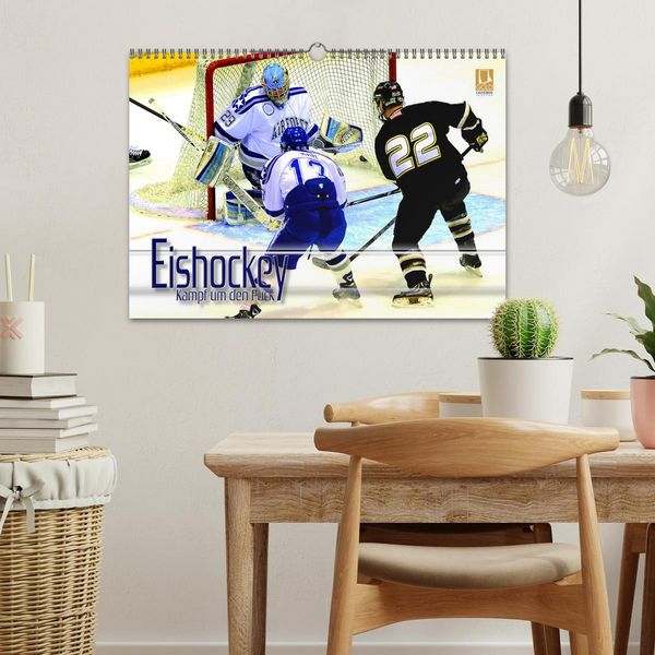 Produktbild: Eishockey - Kampf um den Puck (Wandkalender 2026 DIN A3 quer), CALVENDO Monatskalender