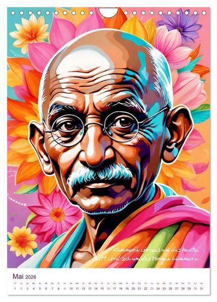 Produktbild: Mahatma Gandhi (Wandkalender 2026 DIN A4 hoch), CALVENDO Monatskalender
